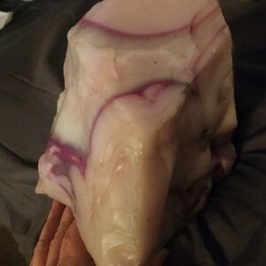 13.13 Pound Chunk Of Slag Glass. Beautiful Purple And Pink Swirls